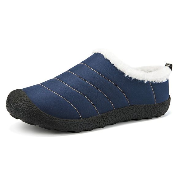 Hommes Coton Chaud Slip-On Hiver 3 Couleurs Plus La Taille Chaussures - Bleu Lapis EU 35