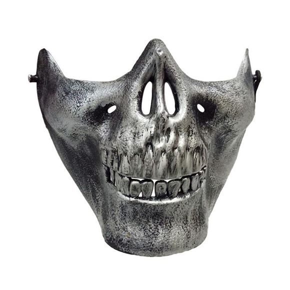 Masque de crâne humain - Argent 