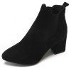 Nouvelles bottes en daim pour femmes Joker a souligné les chaussures à talons hauts pour femmes - Noir EU 37