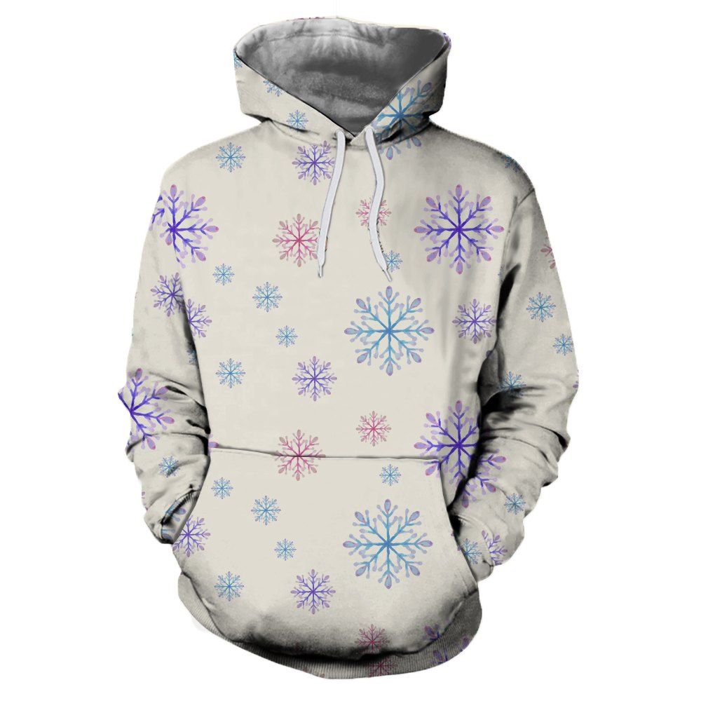 

Winter Sports Christmas 3D Print Mens Hoodie, Multi-b