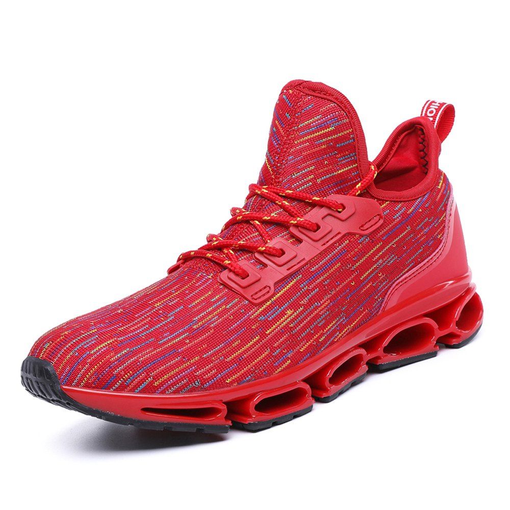 

Men Stylish Colorful Fly-Knit All Match Casual Sneakers, Red