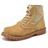 Men'S Army Boots with Wide Head and Thick Bottom Leather - MUSTARD EU 42