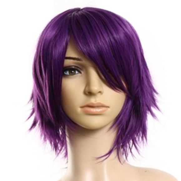 Perruque courte droite Cosplay Upturn - Violet 