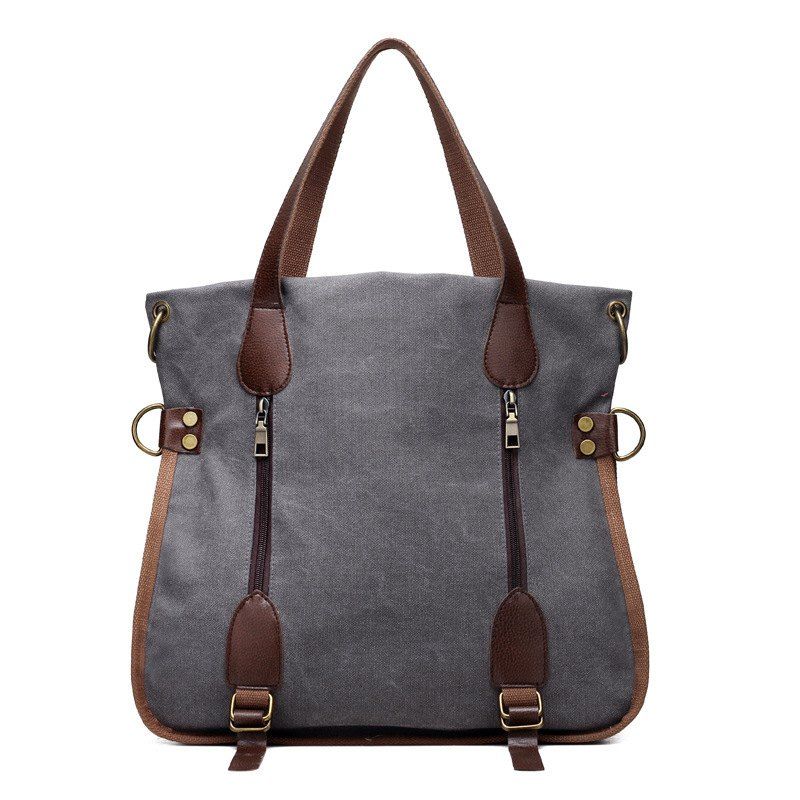 

Large Capacity Casual Canvas Handbag for Women, Dark gray