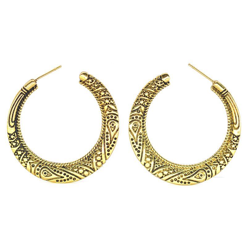 

Retro Exaggerated Fashion Earrings, Gold