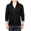 Hommes Casual Jacket Épaissir Manches Longues Col Montant - Noir 3XL