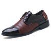 Plus Size Men Shining Upper Chaussures en cuir à lacets - Brun EU 44