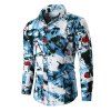Chemise à manches longues en coton National Wind Casual pour hommes, grande taille - multicolor A L