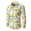 Chemise Homme En Coton Ethnique Fruit Grandes Tailles Grande Taille - Blanc 3XL