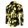 Chemise Homme En Coton Ethnique Grand Modèle À Manches Longues Et Au Grand Citron - Noir L