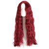 Perruque Longue De Style De Séparation De Cheveux - Rouge Vineux 