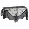 Halloween Decor Haunted House gothique dentelle noire araignée rideaux - Noir 