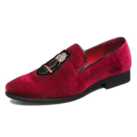 Nouvelle mode chaussures en velours côtelé chaussures pour hommes - Rouge EU 41