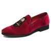 Nouvelle mode chaussures en velours côtelé chaussures pour hommes - Rouge EU 41