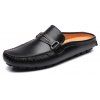 Pantoufles en cuir Chaussures de mode pour hommes Slip On - Noir EU 39