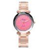 P694 Mode populaire Starry Classic Digital Montre en acier inoxydable - Rouge Rose 