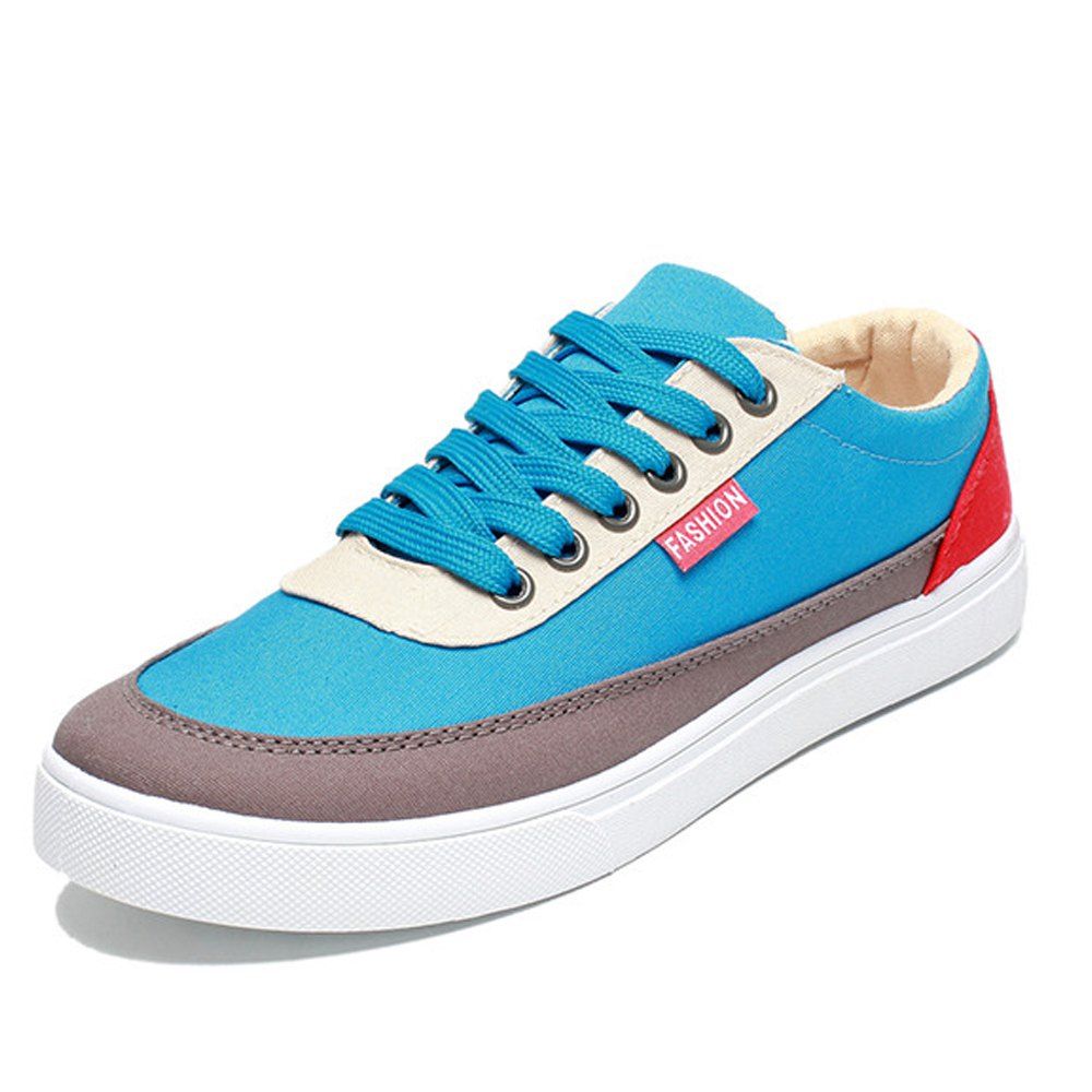 

Men's Trend Sports Go with Casual Canvas Shoes Breathable, Crystal blue