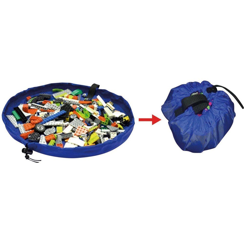 

Large Portable Kids Play Mat Storage Bag Toys Organizer Rug Box 150cm, Deep blue