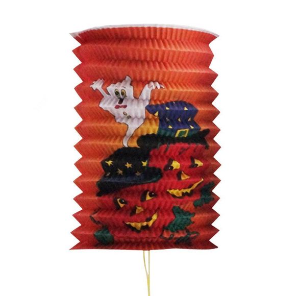 Lanternes de papier d'Halloween avec motif de sorcières Ghost - multicolor 4PCS