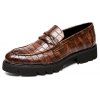 Chaussures à la mode en cuir pour hommes - Brun EU 42