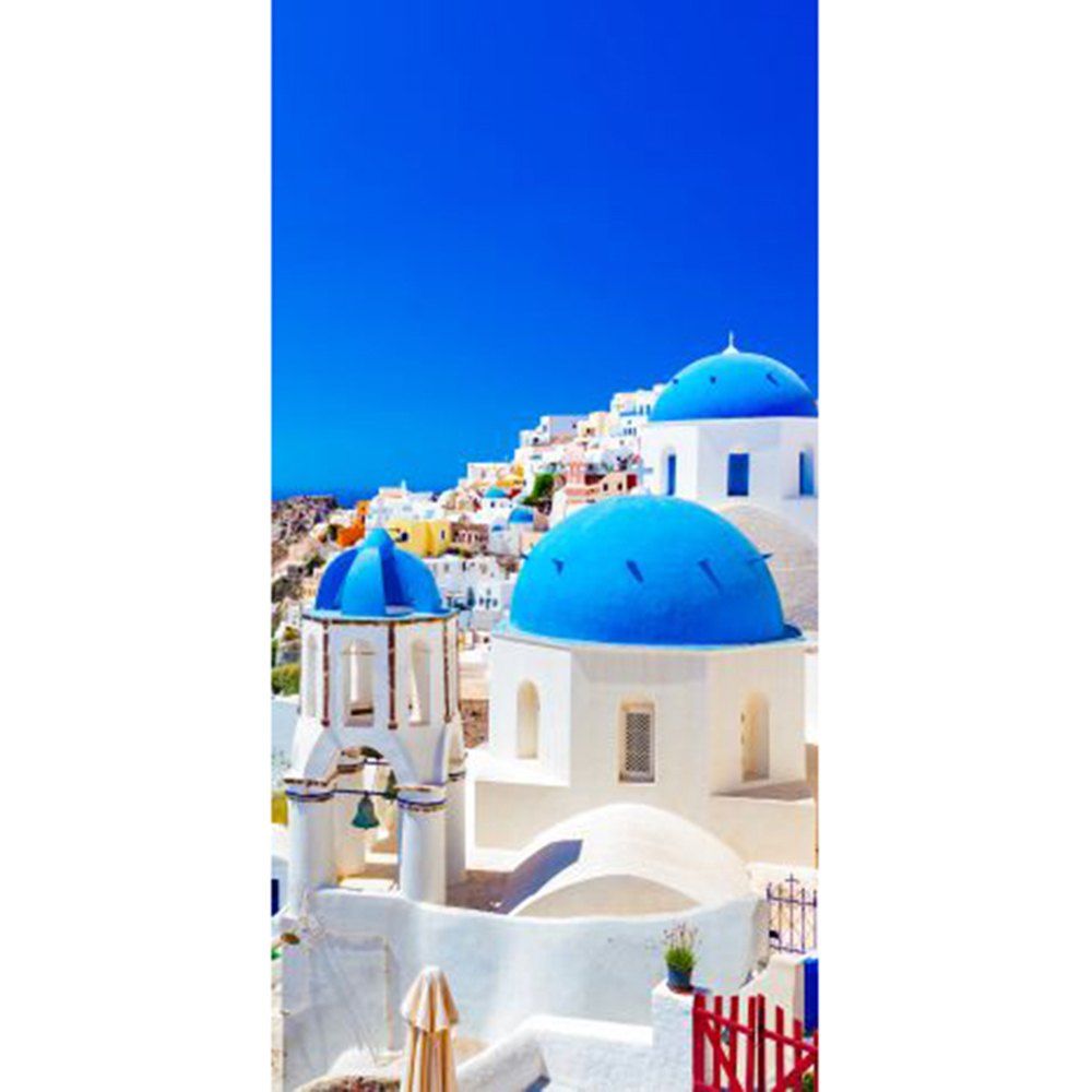 

MailingArt 3D HD Canvas Print Door Wall Sticker Mural Home Decor White Building, Multi
