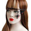 Jour saint Masquerade Party Spider Princesse Couverture Half Face Fun Masque pour les yeux - Noir 