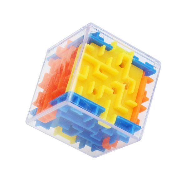 Children Puzzle Early Learning Toys 3D Maze Marble  Cube Holiday Gifts - multicolor 