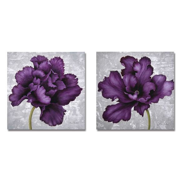 DYC 2PCS Elegant Flowers Imprimer Art - multicolor 