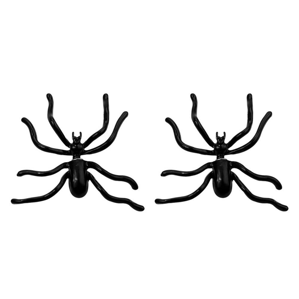 

Halloween Street Frightening Personality Alternative Black Spider Studs