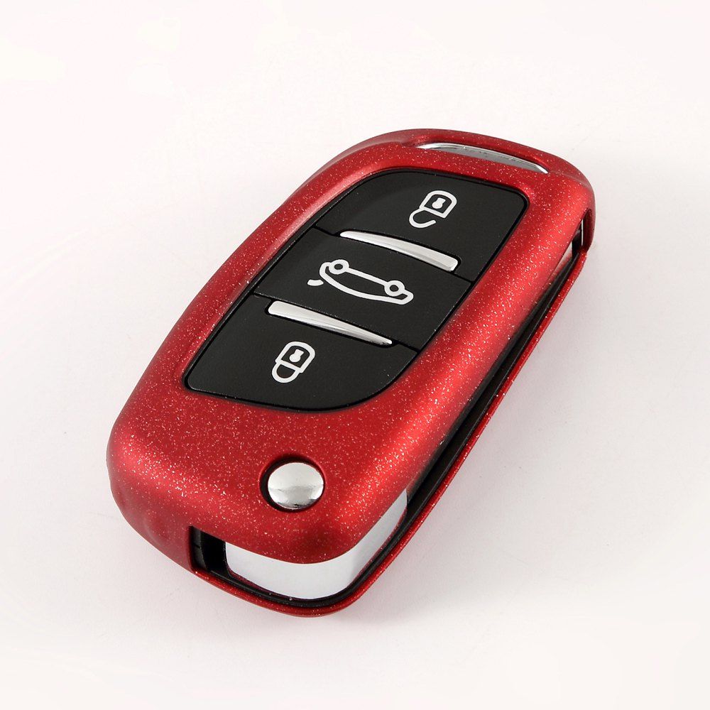 

TPU Car Key Case For Citroen, Red wine