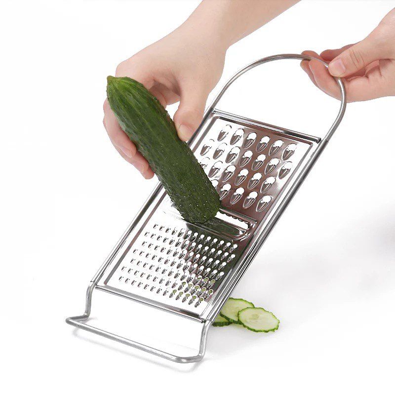 

Stainless Steel Blades Carrot Potato Onion Grater Kitchen Accessories Tool, Silver
