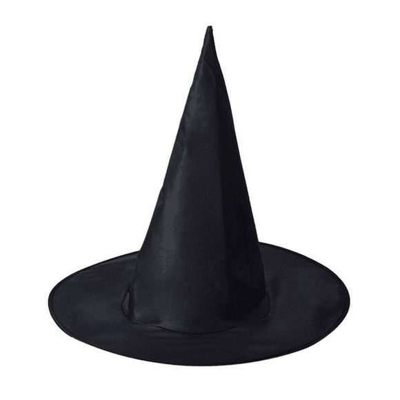 YEDUO Chapeau De Sorcière Noir Pour Halloween Costume Accessoire Halloween Party - Noir Profond 