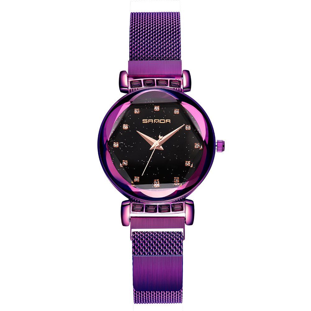 

SANDA Stylish Minimalist Milan Mesh Ladies Watch, Purple