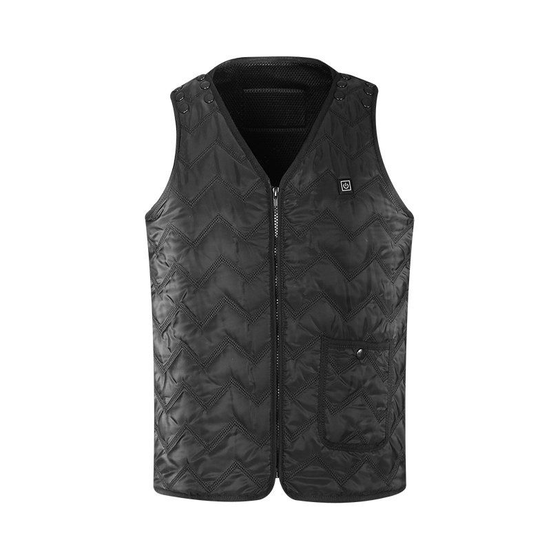 

Unisex Lightweight Heated Vest Electric USB Charging Warm Jacket Man Woman, Black