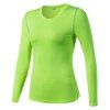 T-shirt de yoga à manches longues pour femmes PRO Skinny Training Sports Fitness Perspiration - Vert M
