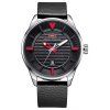 MINI FOCUS Marque Hommes De Luxe Date Analog Quartz Sports Montre Militaire - Rouge 