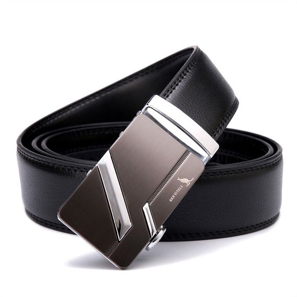 Boucle de ceinture ajustable noire pour hommes SAN VITALE - Noir 125CM