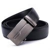 Ceinture pour hommes à boucle ajustable noire de conception nouvelle de SAN VITALE - Noir 115CM