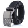 Boucle de ceinture ajustable SAN VITALE pour hommes Causal Noir - Bracelet en cuir véritable - Noir 115CM
