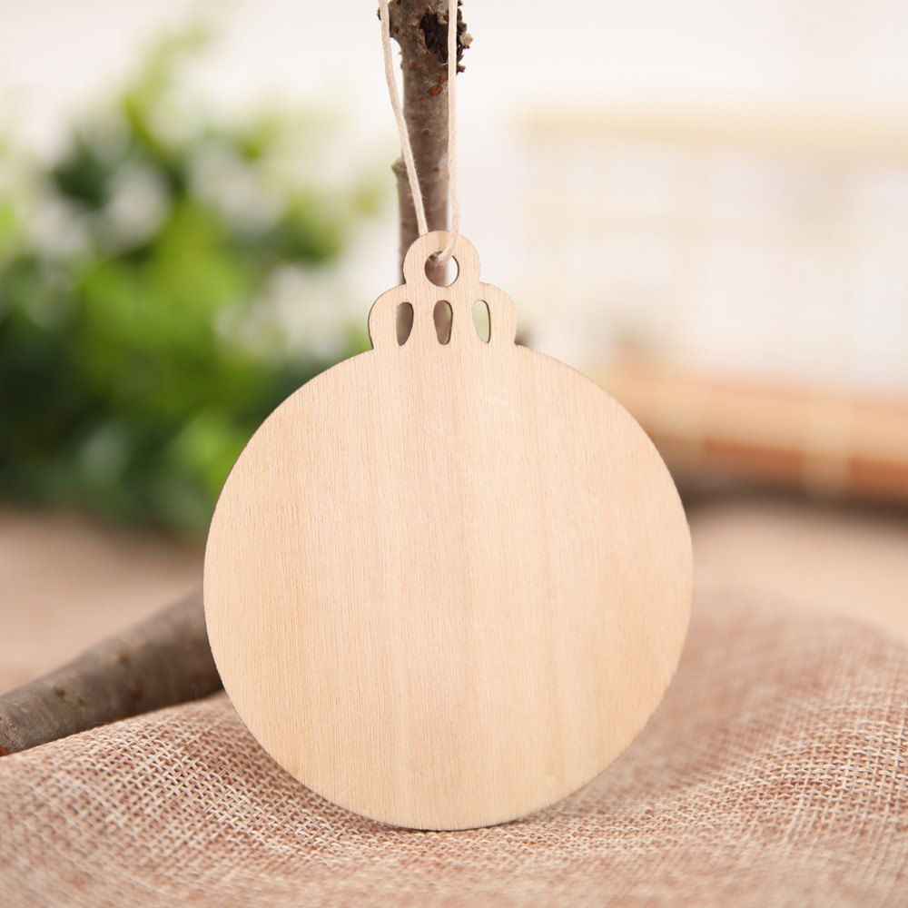 

10PCS/PACK Christmas Wooden Pendants Ornaments DIY Christmas Party, Multi-j
