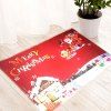 Dessin animé mignon paillasson bonhomme de neige flanelle joyeux noël - Rouge 40*60CM