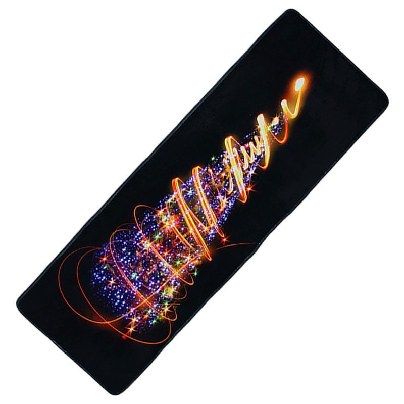 

Christmas Long Floor Mat Decoration Kitchen Absorbent Anti-Slip Mat, Black