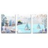 DYC 3PCS Paysage de cerfs dans la forêt Art Print - multicolor 