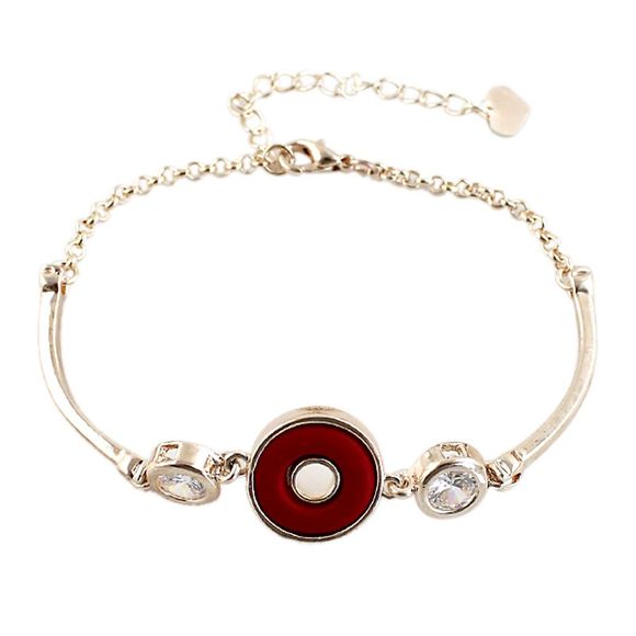 Bracelet rond en glaçure rouge - multicolor 
