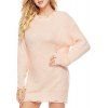 Automne hiver arc en ciel col rond pull pull en vrac en vrac - Rose ONE SIZE