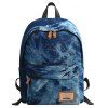 Douguyan Denim School Sac à dos Unisex Student Bookbags Casual Laptop Bag - Bleu profond 