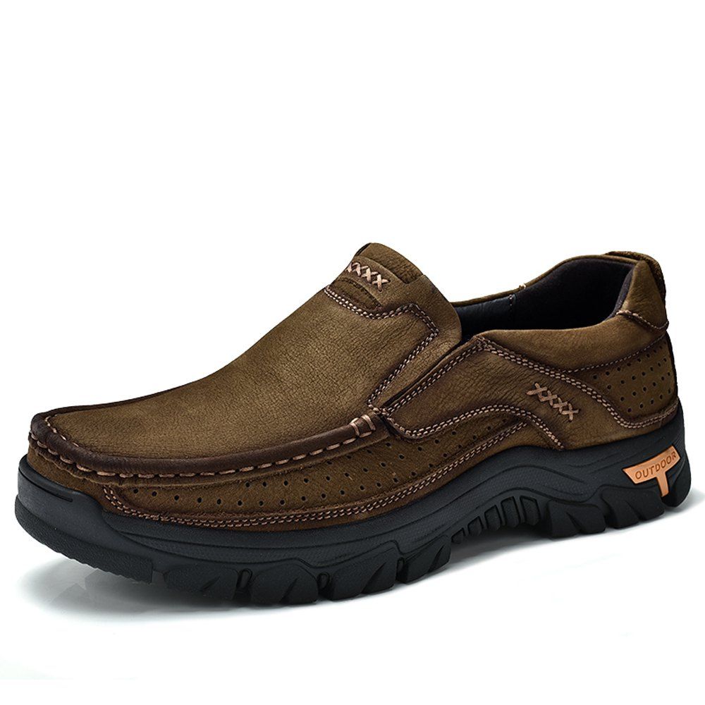 

Leather Men'S Casual Shoes, Deep brown