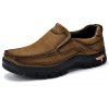 Chaussures décontractées en cuir pour hommes - Brun Chêne EU 44