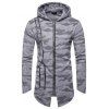 Manteau à capuche manches longues camouflage homme - Gris XL
