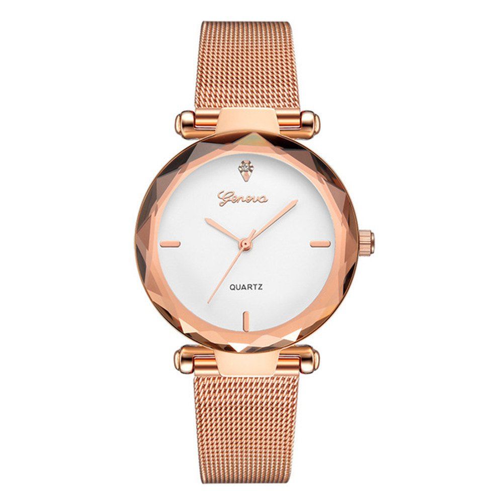 

Women Fashion Classic Luxury Stainless Steel Analog Quartz Watch, Multi-g